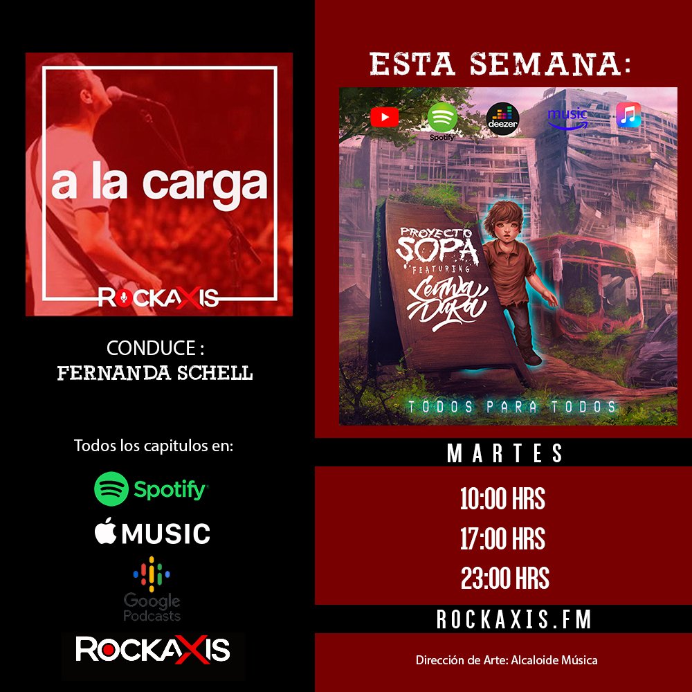 Hoy en <a href="/rockaxisoficial/">Rockaxis</a> en el programa "A la Carga" con las lindas palabras de <a href="/Feerschell/">Feña Schell</a>