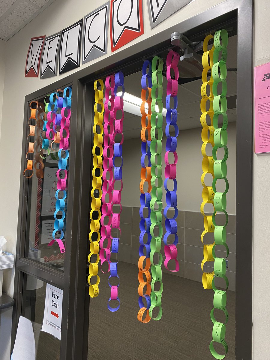 One step equations PAPER CHAINS! 💖💚💛🧡#morefunthanworksheets #middleschoolmath #summersuccess <a href="/ISD882/">Monticello School District</a>