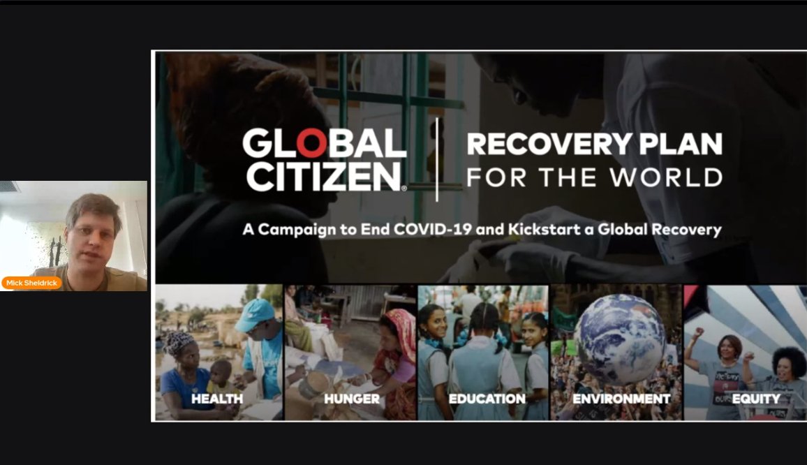 'We can't imagine a world free from COVID without addressing the fundamental & structural health, social & economic challenges which were exacerbated by the pandemic. That's why our campaign is grounded in a recovery plan for the world.' @micksheldrick, Co-Founder, @GlblCtzn