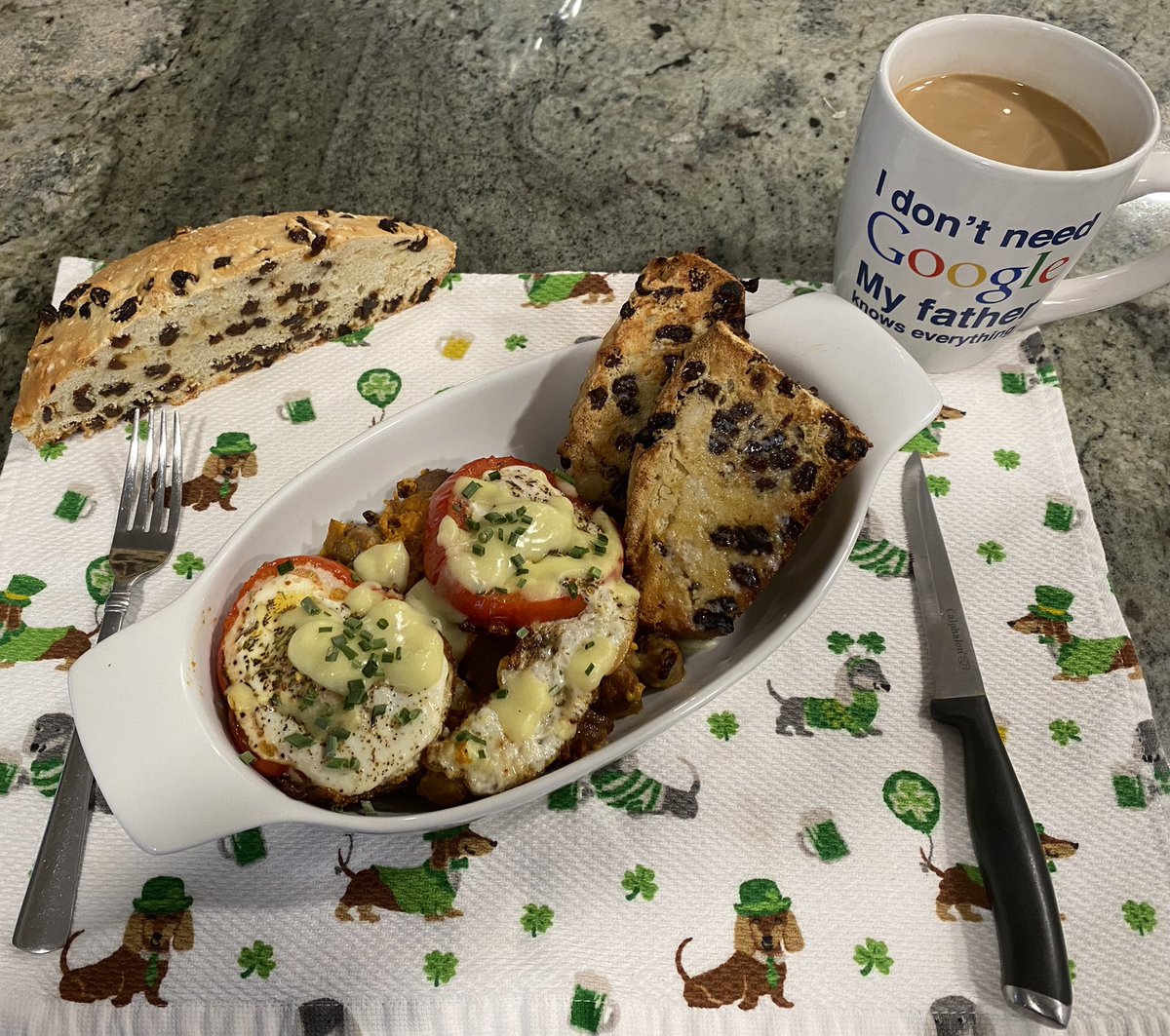 jonkelly31's tweet photo. Round 3 of #breakfastwarz 

On the left @cperry617 tri tip hash, stuffed pepper and homemade Irish soda bread..
To the right @jonkelly31 with his homemade breakfast pasty... 
Poll will be in comments!! #breakfastwarz #vote #thankyou #tuesdayclub #bbqfam https://t.co/Y6avS7K3gK