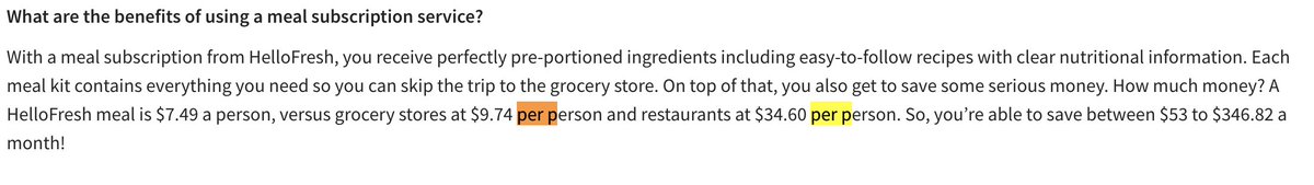 SNAPChallenge3's tweet image. It&apos;s one thing to run a business that caters to spoiled, lazy, entitled people. 

It&apos;s another to lie about your product.

#BoycottHelloFresh

Please re-tweet and get this trending.

foodstampchallenge.com/sample-meals-c…