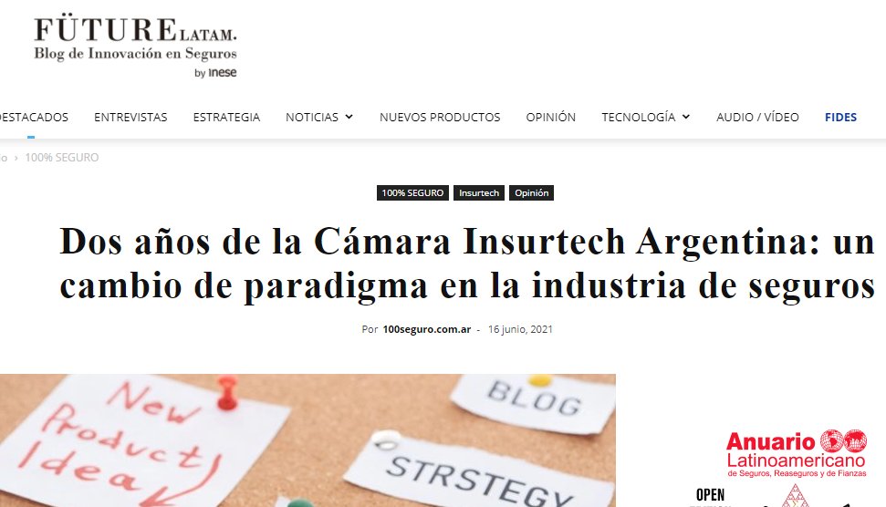 Muchas gracias <a href="/Inese_seguros/">INESE</a> por compartir nuestra nota en su portal #FutureLatam!

lnkd.in/dBcVyhw

#insurtech #insurance #innovation #future