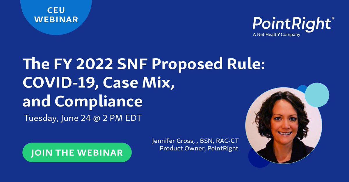 PostAcuteExpert's tweet photo. THIS WEEK: Encore session and another chance at a free CEU: https://t.co/RJDfExdCkh | @PointRight | #pdpm #postacute #healthIT #pophealth https://t.co/Ty5phqNXgI