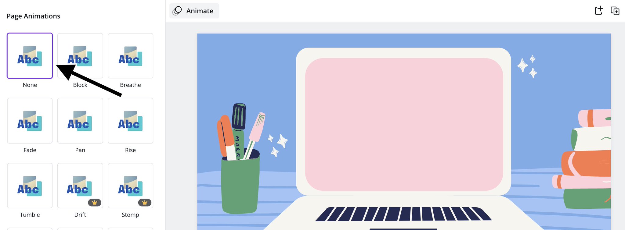 Canva Animate on Click