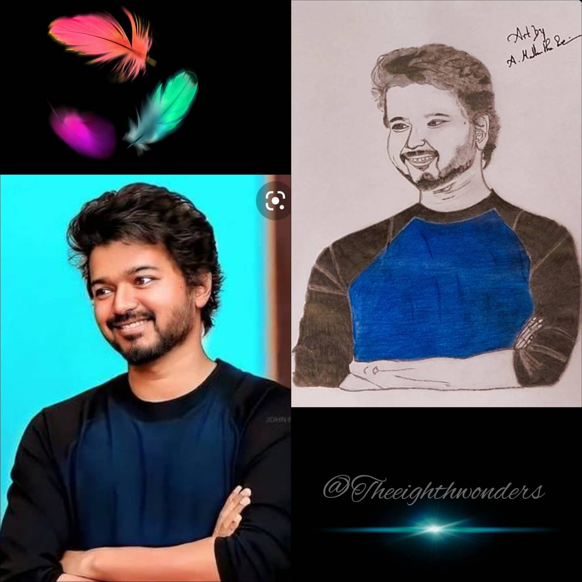 MadhumithaEswa3's tweet photo. 😍😍Happy Birthday thalaivaaa @actorvijay ❤❤❤Special Art for my Favourite Actor Thalapathy Vijay Sir 💜My Inspiration, My favorite Actor, Fav Singer🎤, Fav Dancer❤💙... I love you infinity...thalaivaa❤😍❤.... #Thalapathy #beast  #Thalapathybirthday #vijay @Nelsondilpkumar https://t.co/sEBSrieP1A