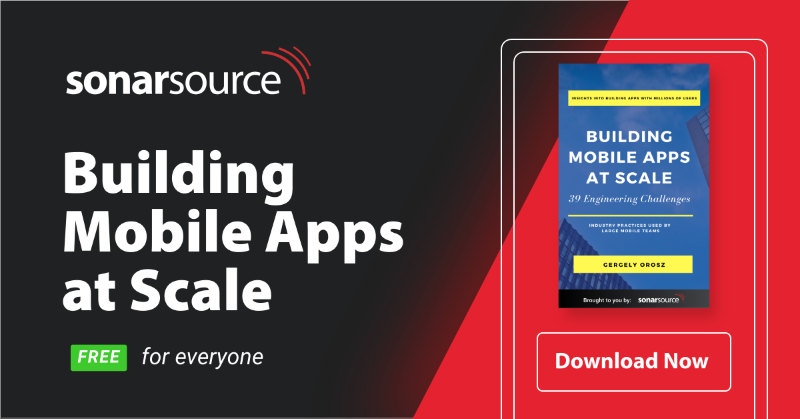 SonarSource's tweet photo. Interested to learn about the engineering challenges that coincide with building mobile apps at scale? Gergely Orosz takes a deep dive in this eBook, brought to you free by SonarSource! Learn more about the top 39 challenges faced by mobile engineers and how to overcome them: