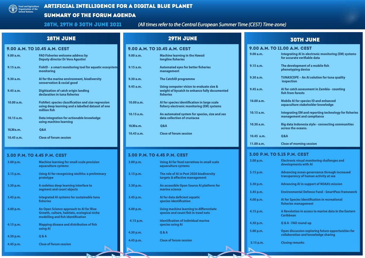 VisualPersist's tweet photo. #ArtificialIntelligence for a Digital #BluePlanet Forum
Starts next week @FAOFish
🌊🦈🐠🐢🐟🦐🦀🦑🪱🐊🐳🦠🐙🦐
Read the agenda at;
https://t.co/hnzRiP7XcA
Join a host of presenters &amp; over 400 participants!
Register at;
https://t.co/HgU87Mv2RF

#SDG14 #GenerationRestoration #SDGs https://t.co/36nqhc4u2U