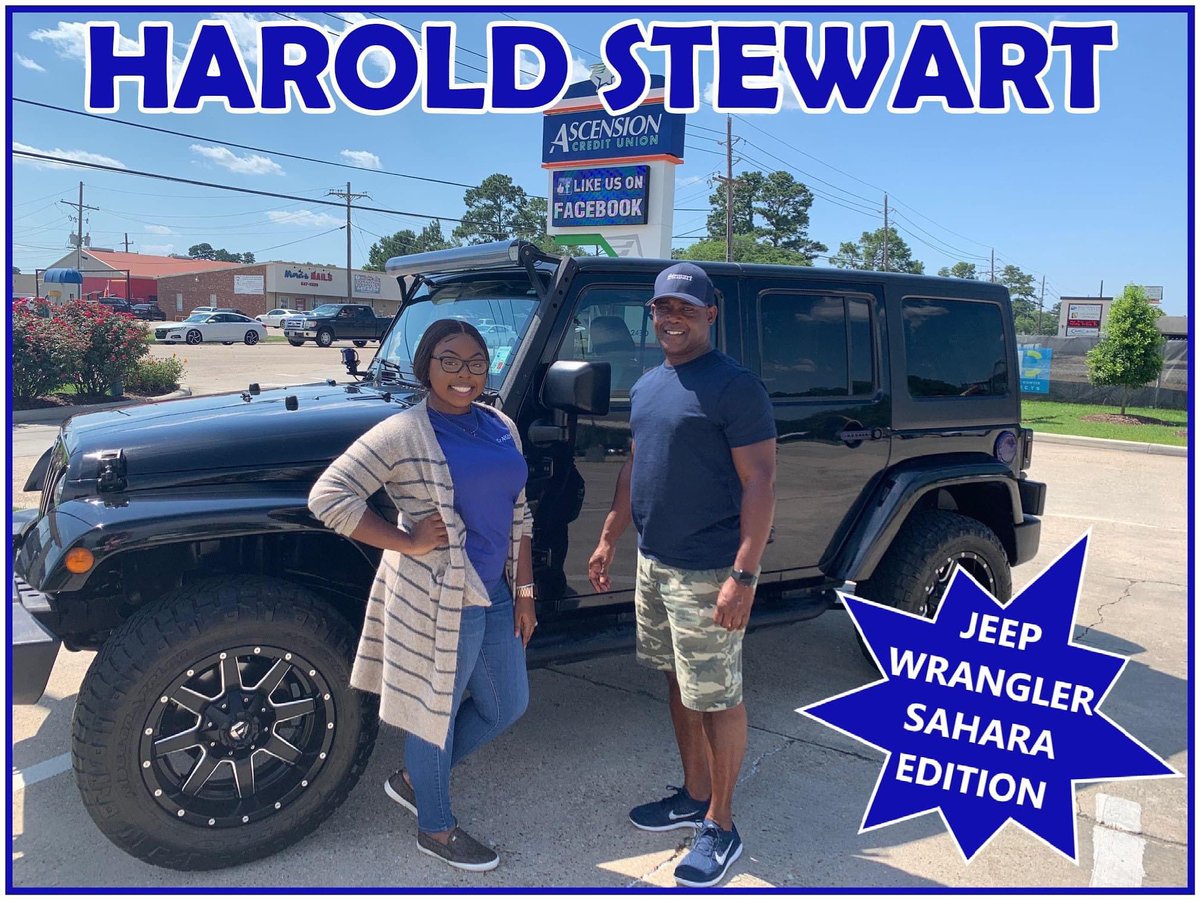 Ascension_CU's tweet photo. Ascension CU lender, 💰Grace Calloway💰, helped member, ⭐ Harold Stewart⭐,  purchase his Jeep Wrangler Sahara Edition from Ledet's Auto Sales❗

Looking for a deal on your wheels? We can help at Ascension CU! 🤩

https://t.co/Jy1oPfBz1c | 225.621.2800 | https://t.co/I8p8E1qZVQ