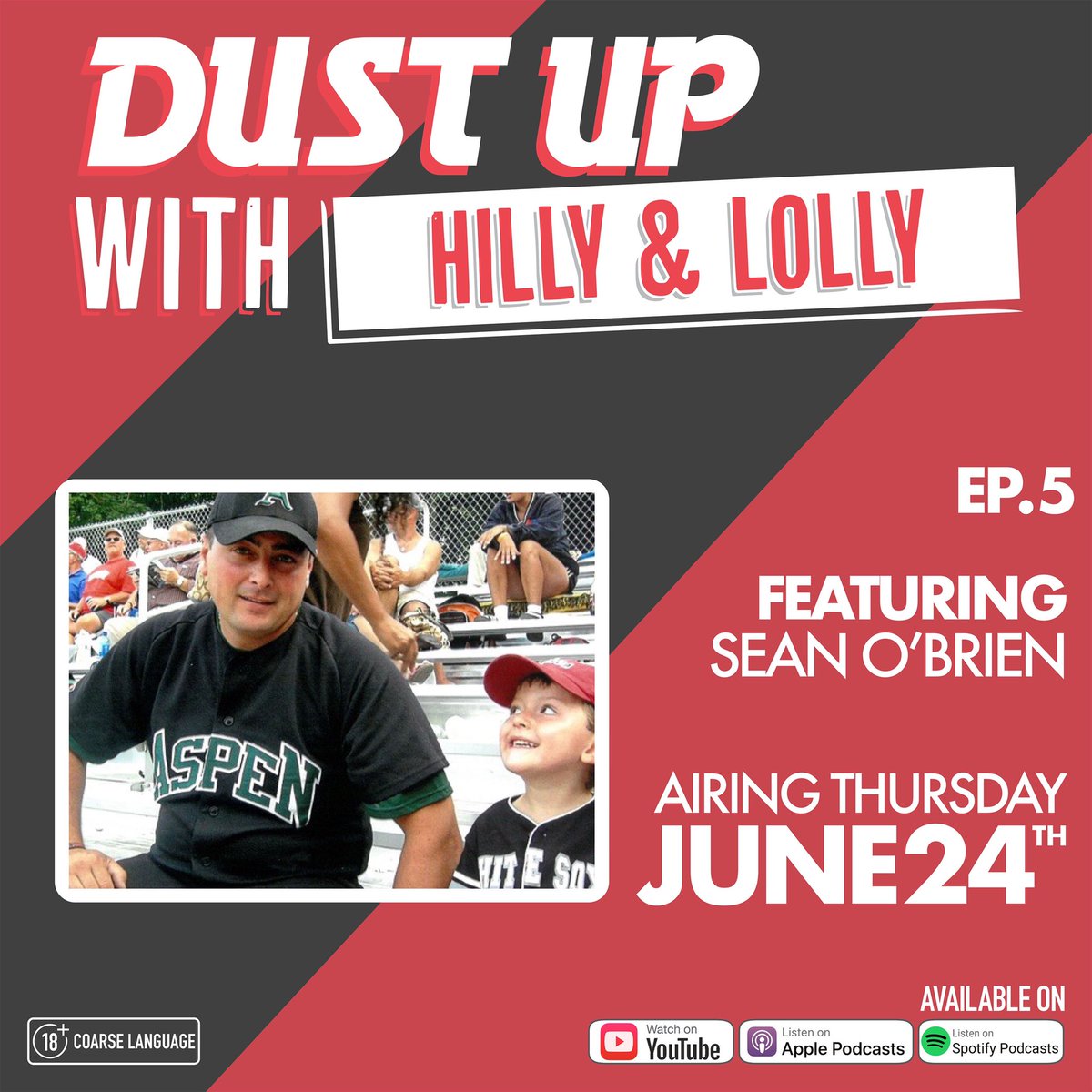 EPISODE ANNOUCEMENT
The boys chat with their good buddy and ISC Hall of Famer Sean O’Brien. Sean is widely regarded as one of the best catchers in the history of men’s fastpitch and a master of studying pitchers. Tune in this Thursday June 24th ! Available on all streaming sites!