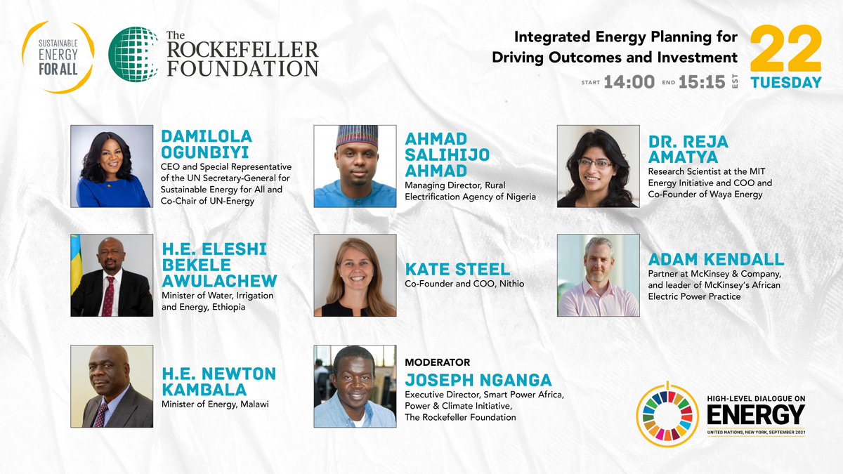 SEforALLorg's tweet image. 📣A few hours to go until our second Ministerial Thematic Forums side event on innovations in data technology for integrated #energyplanning with @RockefellerFdn⚡

Register👉seforall.org/events/high-le…

#HLDE2021 #SDG7