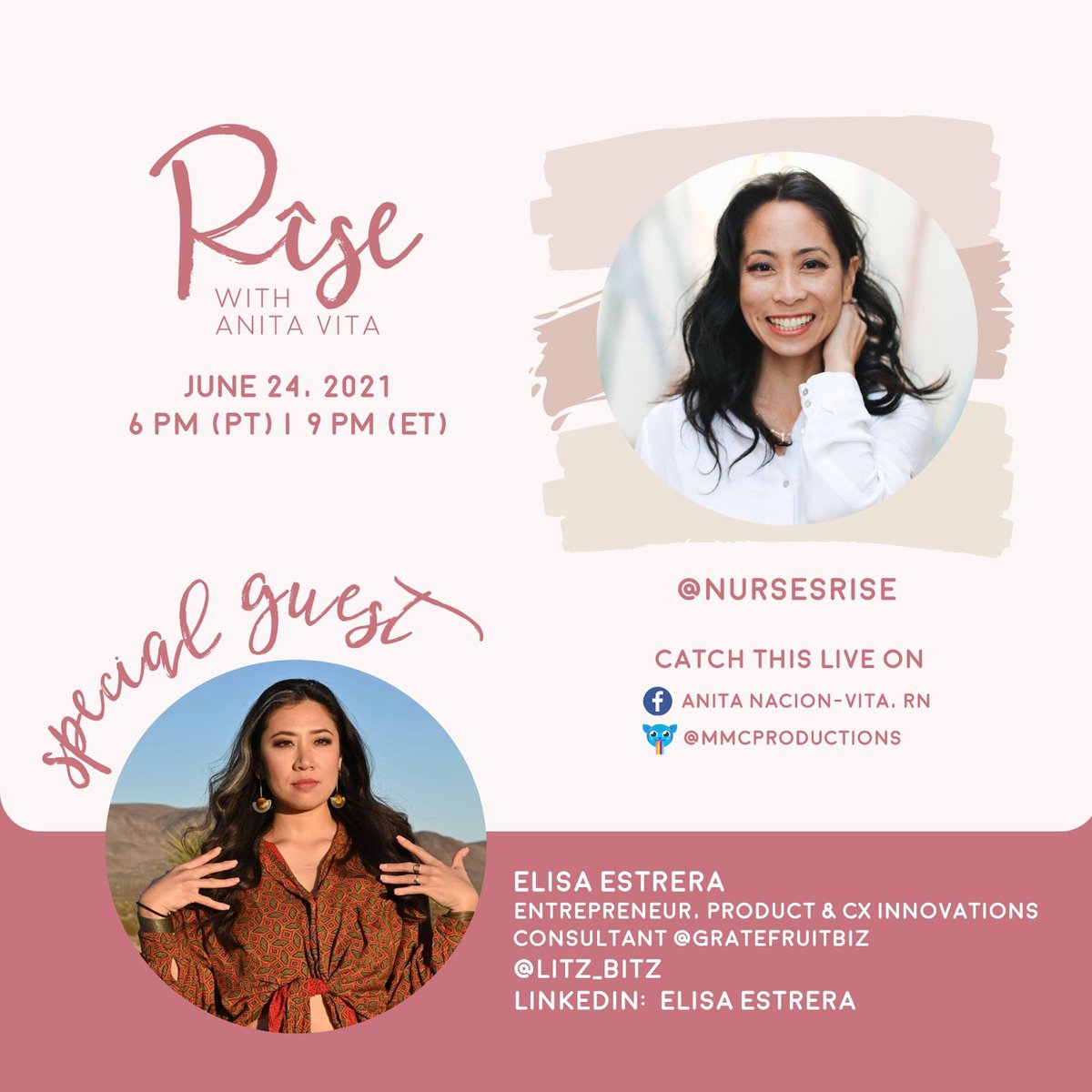 nursesrise's tweet photo. Get to know my Tai Chi sister, Elisa who is a master at allowing and playing with her inner child’s desires - to be and do whatever it wants to and leading others to do the same.
Join us this Thursday on June 24!
And every Thursday thereafter!
#nursesRISE #taichi #nurses https://t.co/lsCfxKCTML