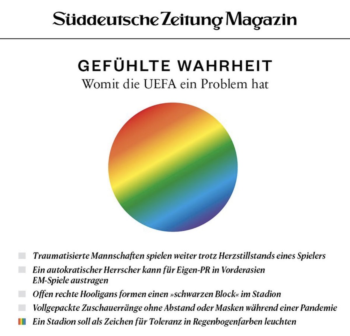 TijenOnaran's tweet photo. Keine Haltung zu zeigen ist eben auch eine Haltung. 

@szmagazin #fail #UEFA https://t.co/DiSyoxCPWv