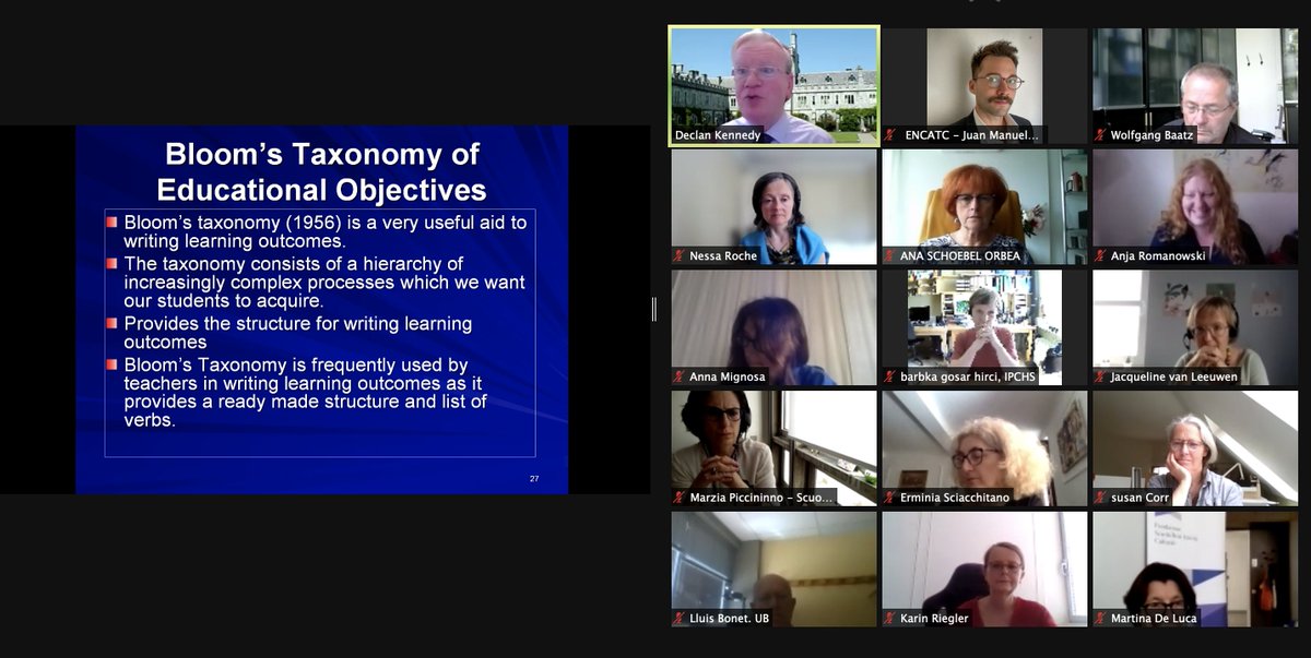 AllianceCharter's tweet image. 🔵2nd day of #CHARTER workshop completed! 💪

✅We just finished a session focused on methodology for writing #LearningOutcomes moderated by Marzia Piccininno (Scuola dei Beni) and Wolfgang Baatz (@akbild), with keynote speaker Dr. Declan Kennedy (CIRTL; University College Cork).