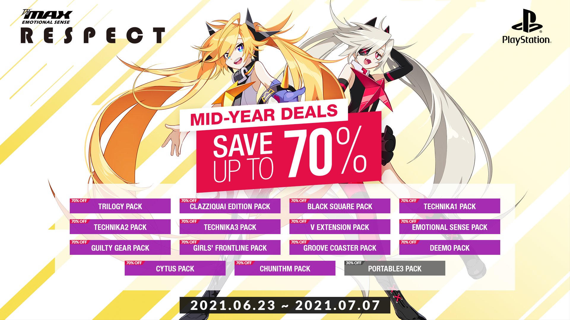 Djmax Official Djmax Respect Ps4 Mid Year Deals From June 23rd To July 7th Djmax Respect S Dlc Discount Event Will Be Held On Playstation4 Store Please Check The Information On