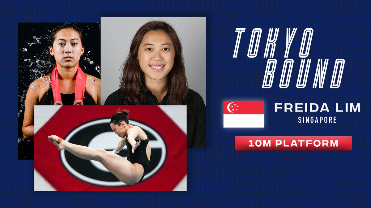 UGASwimDive's tweet photo. 🇸🇬 Singapore's first female Olympic diver is a Georgia Bulldog! 

Freida Lim has officially qualified for Tokyo in the women's 10m platform!

#OlympiansMadeHere | #GoDawgs 🐾 https://t.co/vfc3JJCmvn
