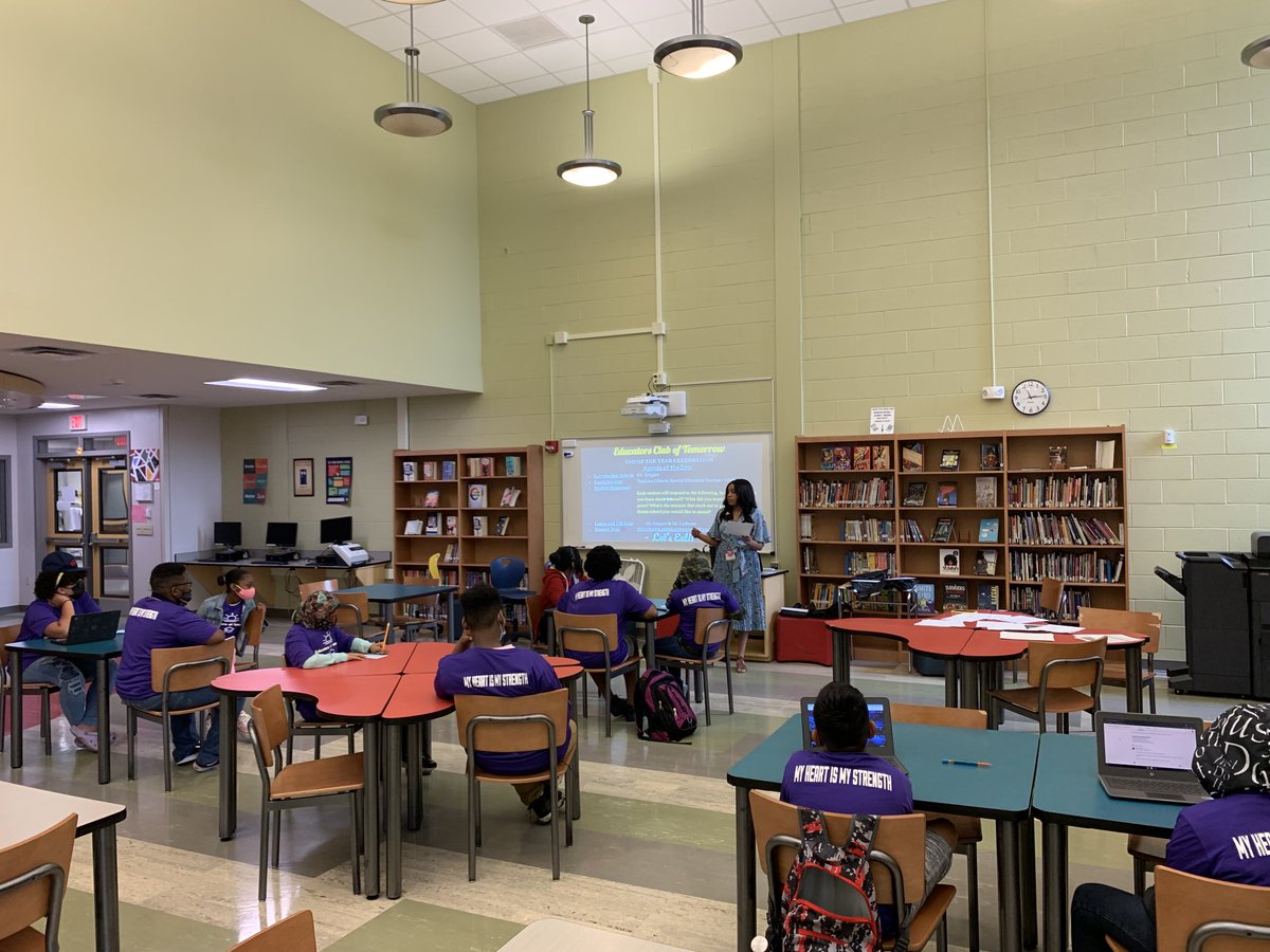 The Oneida middle school Educators Club of Tomorrow end of the year celebration. Guest speaker: Tatayana Gibson, Special Education teacher at OMS.