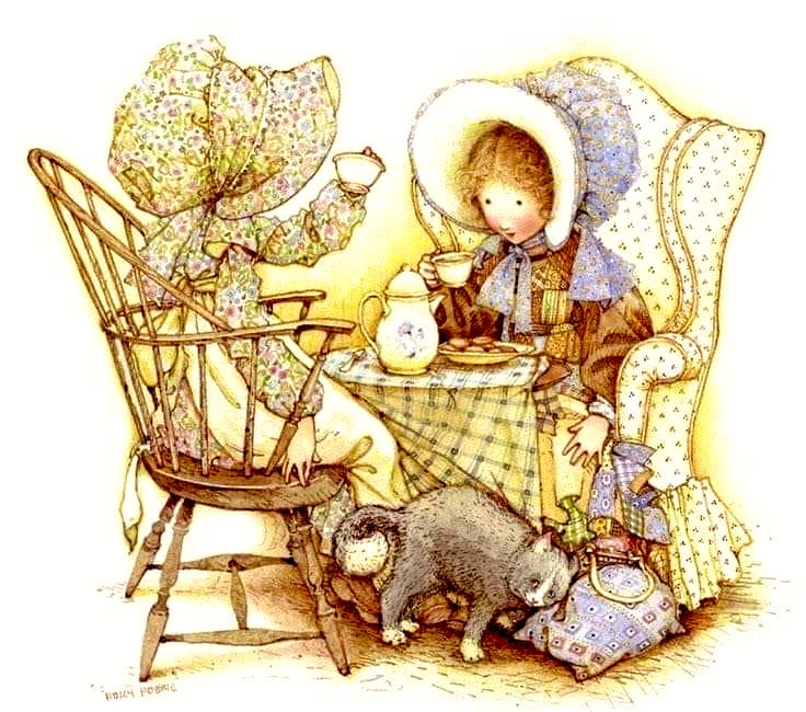 LadyTeapots🫖 on Twitter: &quot;Holly Hobbie Tea Time.🍵🫖🧁 🍃🌸🍃🌸🍃🌸🍃🌸🍃  📷 Holly Hobbie is an American writer, watercolorist and illustrator. It&#39;s  also the name of a fictional character that she created. #ChildrensBooks📚  https://t.co/jYxK3yMEA2&quot; /