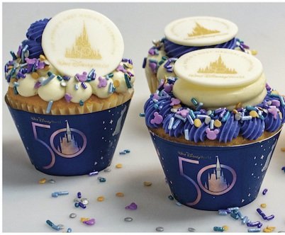 DrewDisneyDude's tweet photo. The moment we've all been waiting for... WALT DISNEY WORLD 50TH ANNIVERSARY CUPCAKE!! 😱😱 https://t.co/ZSFmJayVQn