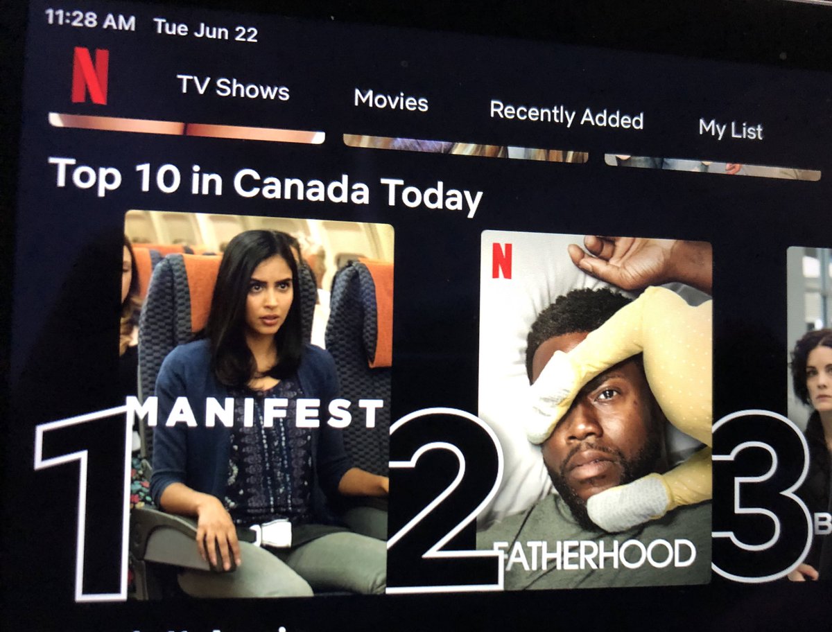cestlavie448's tweet photo. Interesting how #Manifest went back to number one on @netflix in Canada! Honestly, I still don’t know what y’all are smoking. If the actors contracts are expired renew them on your terms, if it’s a budget problem change the location, use studios etc but seriously #SaveManifest https://t.co/jVPuopMicy