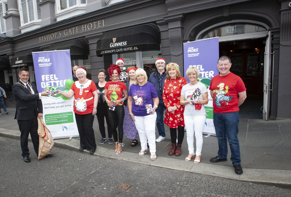 mayordcsdc's tweet image. Lovely to call into Bishop’s Gate Hotel this afternoon and say hello to the Macmillan Move More crew who were enjoying a long-awaited Christmas lunch which had been pushed back due to COVID-19 restrictions 🎄🎉
Everyone was looking fantastically festive 😆👏
