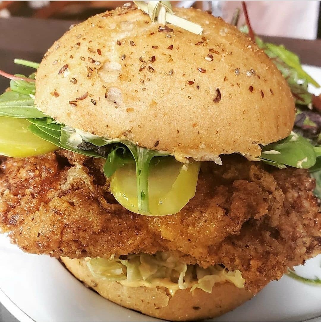 📷 <a href="/chefbissell/">ryan bissell</a> After one year this has been the most popular item by far! When paired with a <a href="/carebakery/">Care Bakery</a> gf bun it is celiac friendly thanks to the <a href="/nextjenGF/">Nextjen Gluten-Free</a> fried chicken "flour"! 

#glutenfree #glutenfreevancouverisland  <a href="/ChefsTableBC/">Chefs' Table Society</a> <a href="/EatDrinkBuyBC/">BuyBC</a>