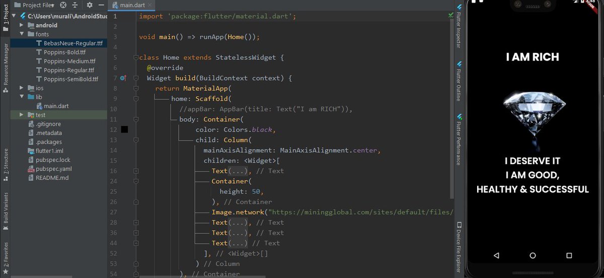 murali_cse's tweet image. I did my first beginner level project in flutter 🚩 
thanks for the tweet  @Projects_007 

#flutterdev #flutter