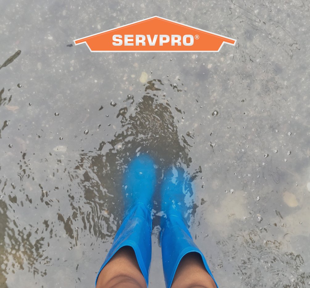 Just 6 inches of moving water can knock you down, and one foot of moving water can sweep your vehicle away. #SERVPRO