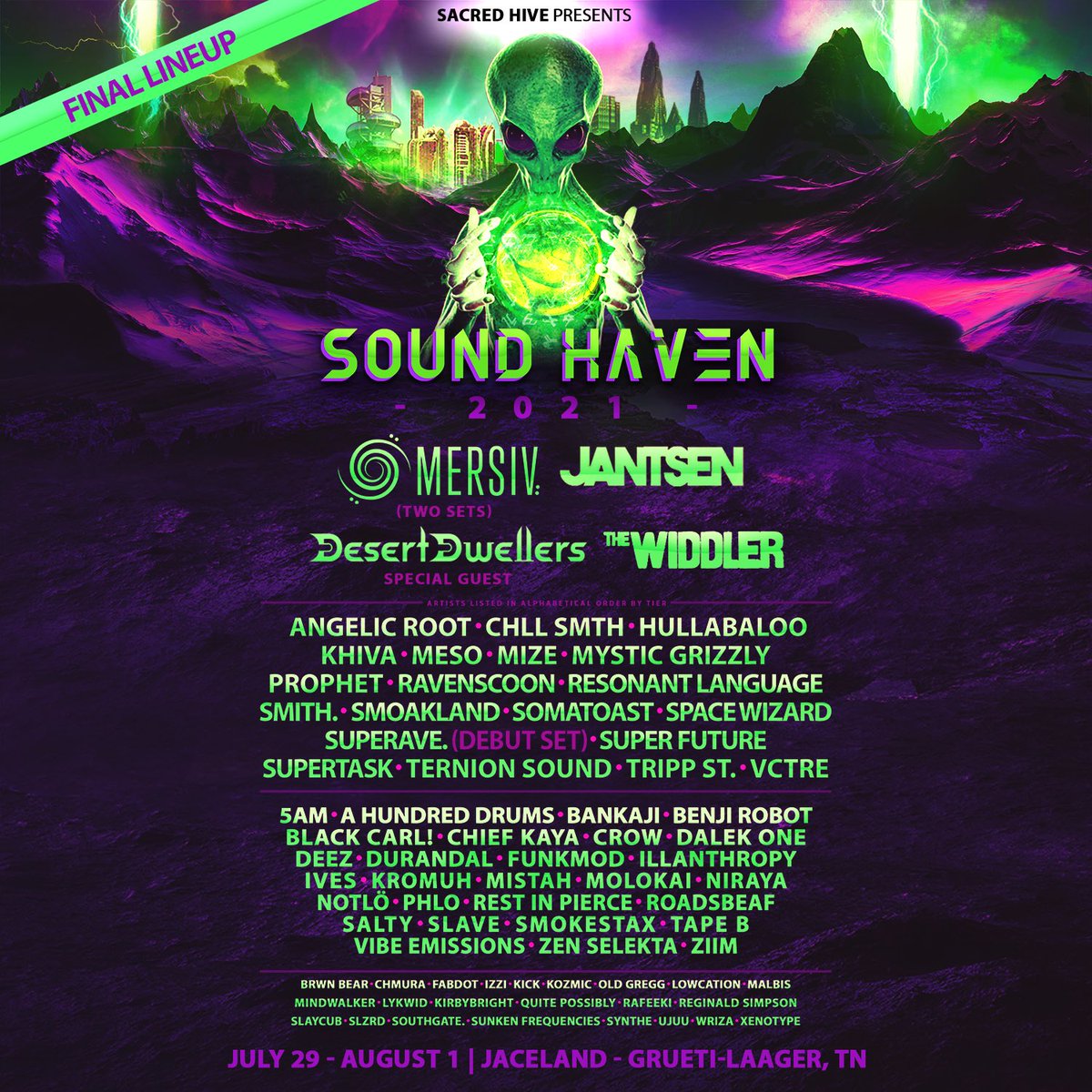 SOUND HAVEN GIVEAWAY 🖤

Giving away 2 GA Sound Haven tickets + camping pass. Follow the rules below to be eligible.

1. RT &amp; like this tweet
2. Follow <a href="/Chief_Kaya/">Chief Kaya</a> 
3. Follow my IG -> bit.ly/3xFdi9t

Winner picked on July 1st ⭐️