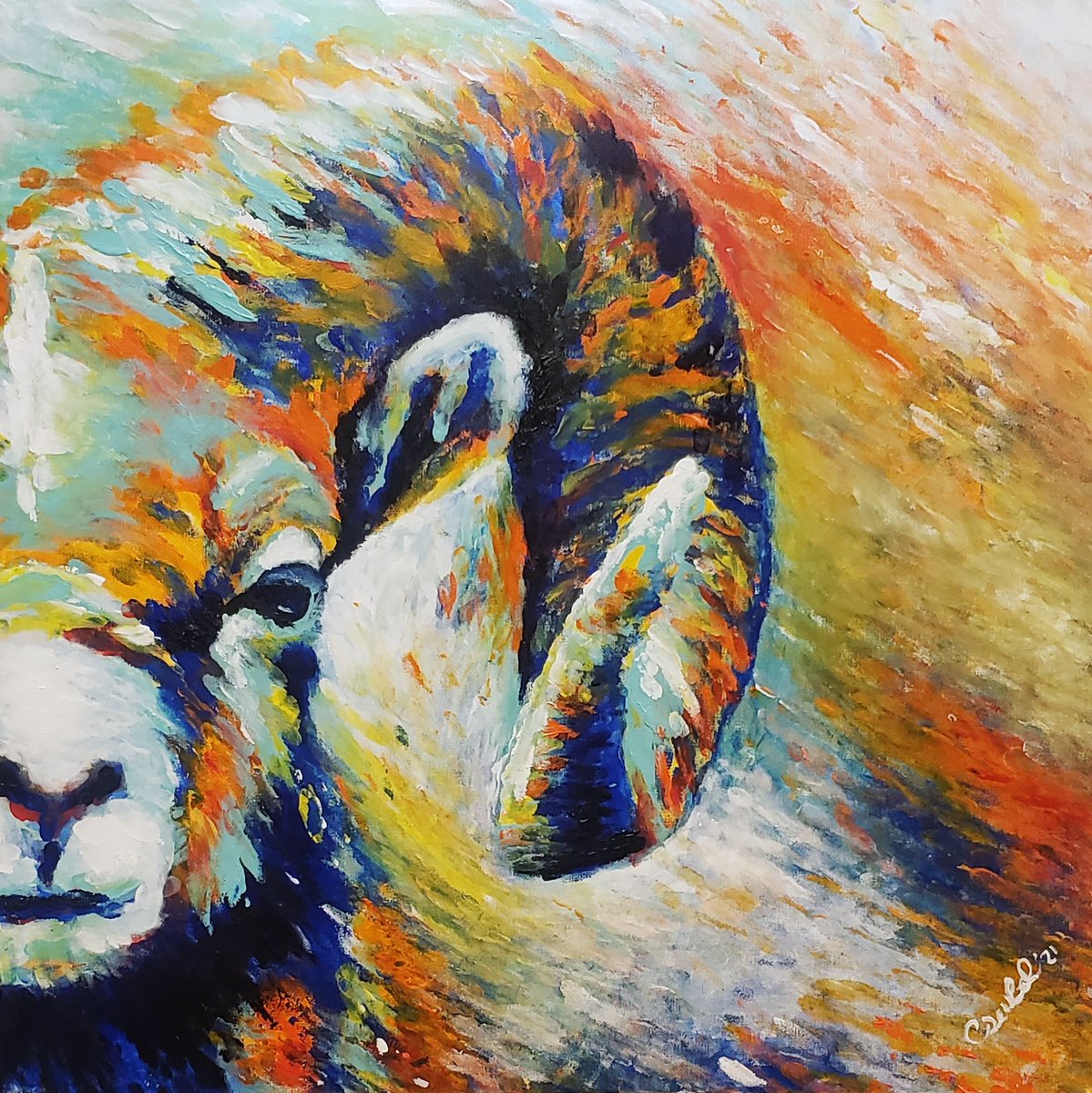 MntTidings's tweet image. New Ram painting finished up.  Such fun painting w my hands!
#spokane #spokanearts #pnwartist