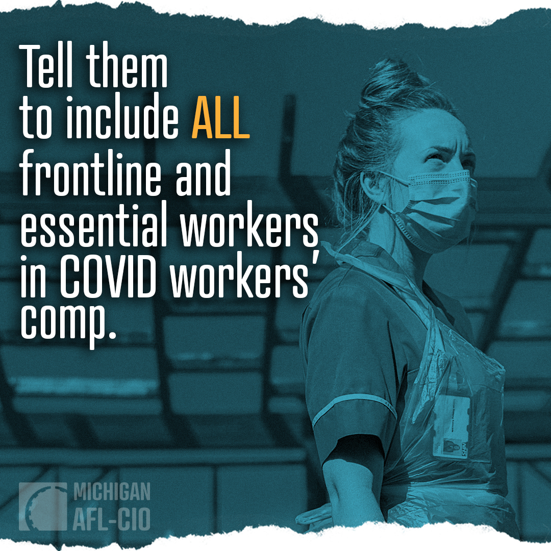 NEW: Republicans are trying to ban most frontline & essential workers from claiming workers' comp if they contract COVID. Email your state lawmakers - call on them to include ALL frontline & essential workers in COVID workers' comp! actionnetwork.org/emails/dont-le…