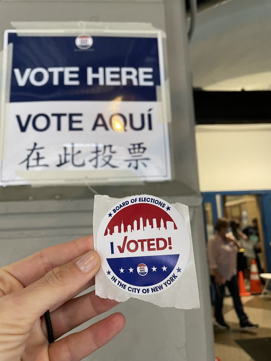 NYC! Don’t forget to vote today. Find your polling place: findmypollsite.vote.nyc