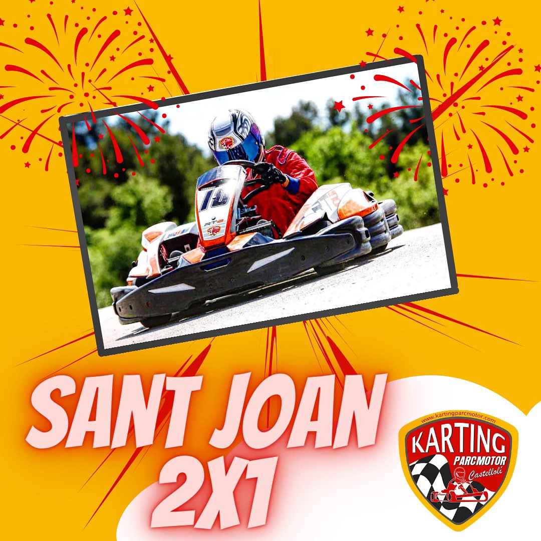 SUPER OFERTA SANT JOAN 2021👏🏻🎆
Dimecres i dijous OBERT + 2x1 en tandes de Kart RT8

Gaudeix de Sant Joan en un entorn natural, a l’aire lliure i en bona companyia
Horaris:
Dimecres 23: obert d 10 a 14h i d 15 a 21h
Dijous 24: obert d 15 a 21h

Reserva pista al telf 616654524