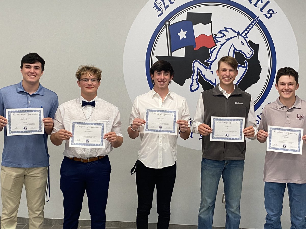 Unicorn Baseball Academic All State recognized by @NewBraunfelsISD @zacharygarcia03 @carlwitherell9 @dylanschriewer @KeeneKreusler @EliGilbreth. Outstanding achievement! Congrats to players and families!