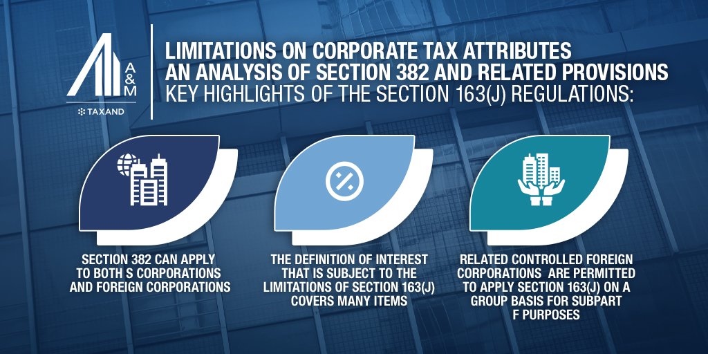 Ernie_R_Perez's tweet photo. Due to #Section382 of the #TaxCode, many #corporations were limited by net operating losses (#NOLs) and certain other tax attributes such as section 163(j). Read the full @alvarezmarsal report https://t.co/Go4a70A4sO #TaxPolicy #USTax #TaxAdvisory https://t.co/SZjEsrGQWM