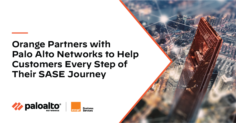 PaloAltoNtwks's tweet photo. Orange Business Services integrates Palo Alto Networks SASE to help customers increase global agility. https://t.co/TdF5PYnR1z https://t.co/gVbXDzrSYf