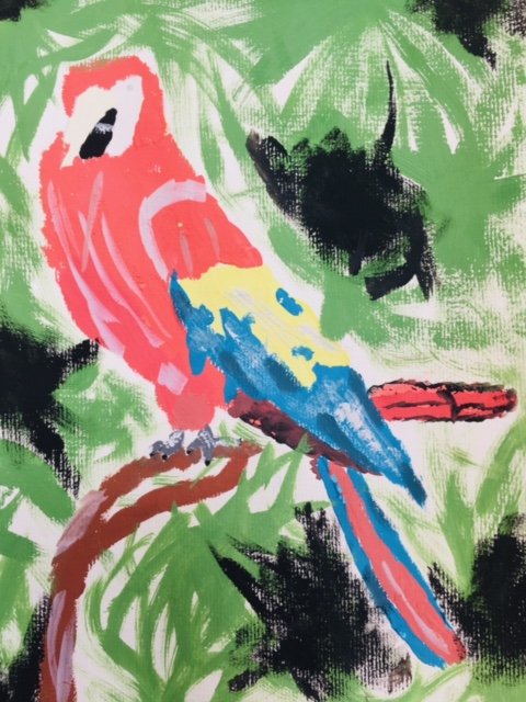 Wow! Check out Amy in Year 5's expressive painting celebrating birds and the theme 'taking flight'.  Looking forward to the UK Centre for Carnival Arts @carnivalukcca joining us soon to continue with the theme and make costumes. #epiclearners  <a href="/LoveLeightonB/">Love Leighton Buzz</a> @C21Art