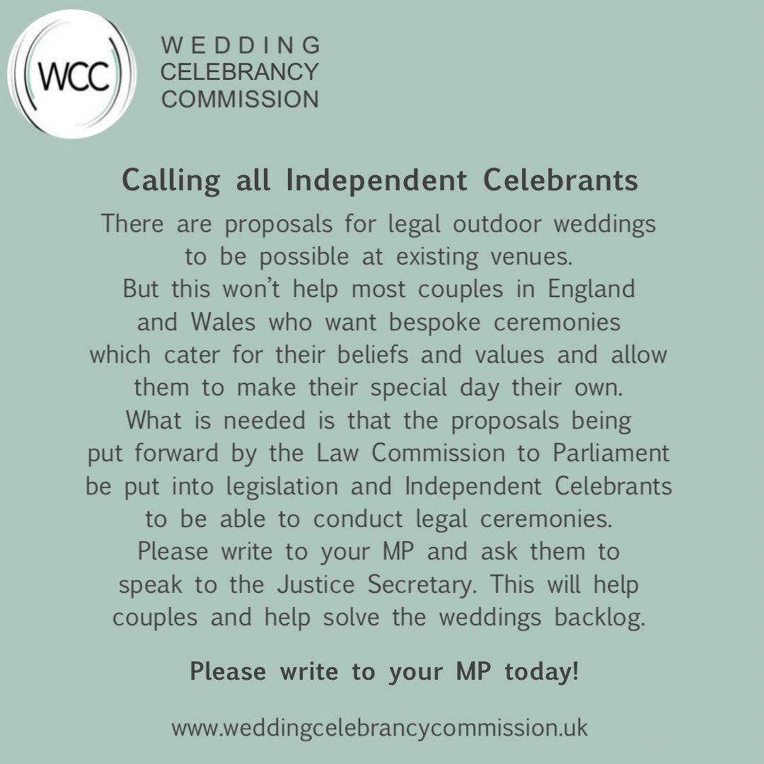 See WCC statement on lifting venue restrictions for marriages. More is needed to really improve things for couples in England.

weddingcelebrancycommission.org/press-releases…