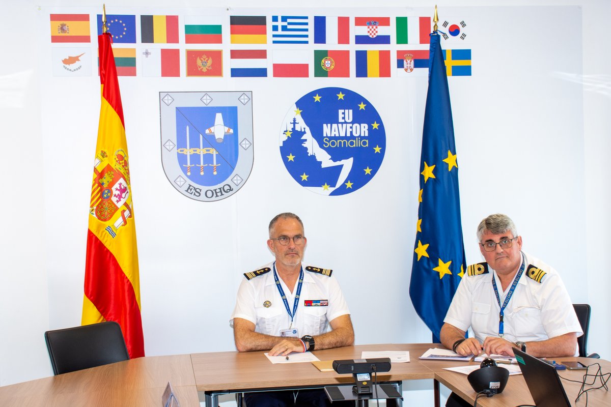 EUNAVFOR's tweet photo. Making the most of information sharing with IORIS in the EU NAVFOR and India Joint Exercise.
Find the latest #OpAtlanta article on the exercise on our website.
👉
https://t.co/OJyYSRBI7n https://t.co/GFRla2Hmi6