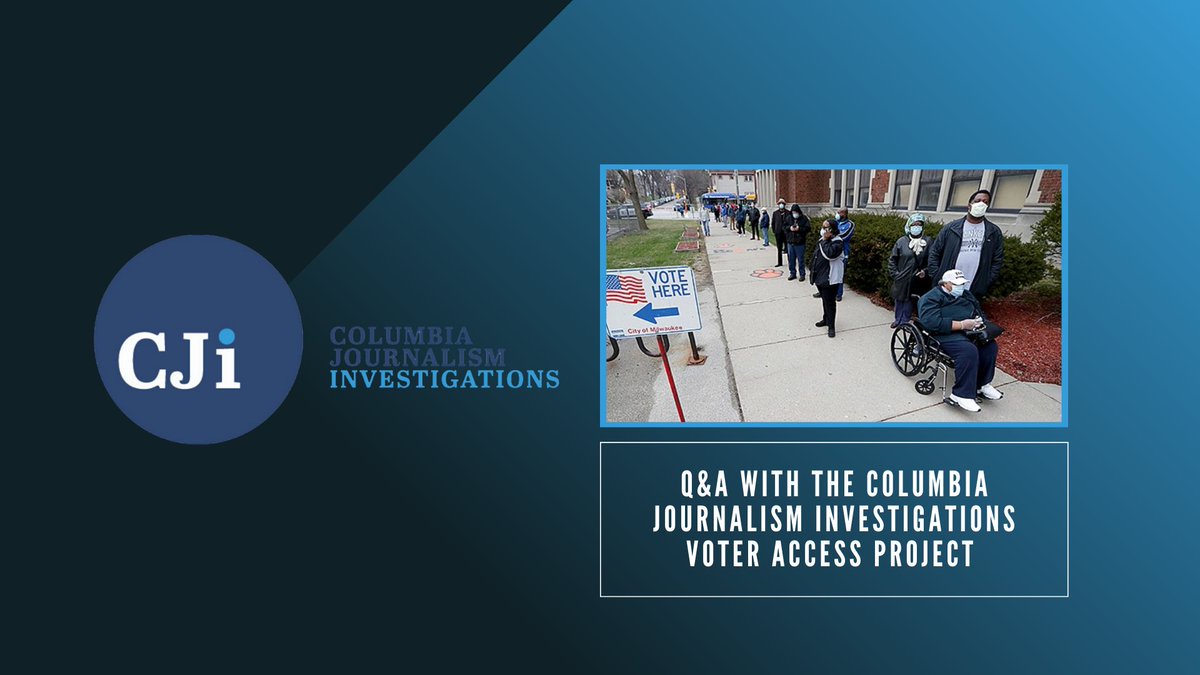 columbiajourn's tweet photo. Find out how CJI investigated the stories behind "Whose Vote Counts" in our Q&A with @CatharinaFelke ('18 Lede), @DrJackieMrsHajd (20 M.S.), @ashukla89 ('20 M.S. Data), @GelbardSarah ('20 M.S.): https://t.co/Z4iXUMYlgA #ColumbiaJournalismInvestigations #CJS20 https://t.co/O5pmOMyIqT