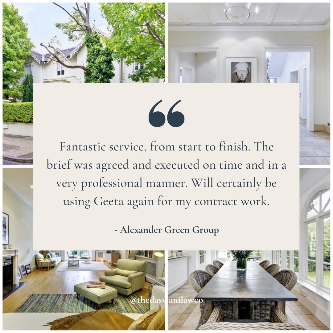 TheDLC7's tweet photo. Thank you for the kind words. It was a pleasure assisting the Alexander Green Group with legal support. They provide phenomenal property services, project management, design &amp; build &amp; interior design services. #thedlc #TestimonialTuesday #legalsolutionsforanethicalfuture https://t.co/CiTTcR879b