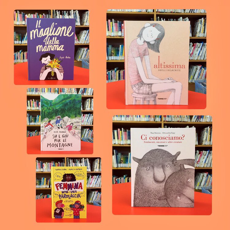 Nuovi acquisti, presto disponibili in #biblioteca!

📚Altissima, di Sibylle Delacroix

📚Il maglione della mamma, di Jayde Perkin

📚Su e giù per le montagne, di Irene Penazzi 

📚Femmina non è una parolaccia, di Carolina Capria

📚Ci conosciamo? di Tina Oziewicz