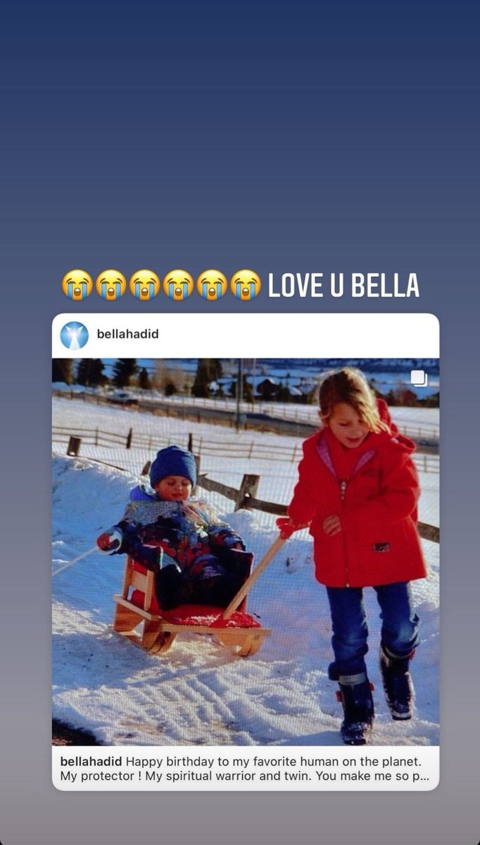 bhadidarg's tweet image. “Te amo Bella” - Anwar Hadid via InstaStories.