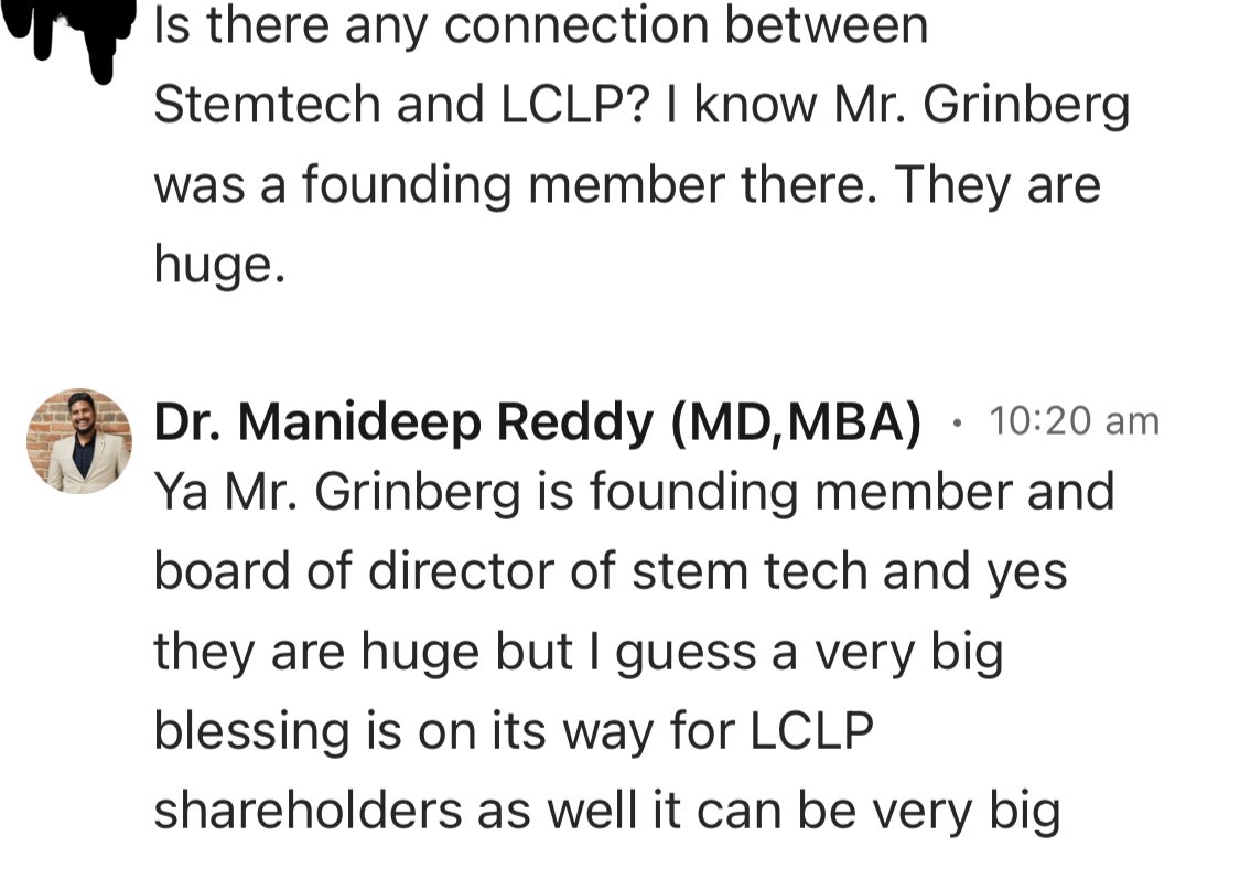 BinDaddys's tweet image. $LCLP response from Cognitive Apps CEO. “A Very big blessing is on its way for LCLP shareholders”. This is very undervalued as is! Will fly when/if we get this big blessing!
