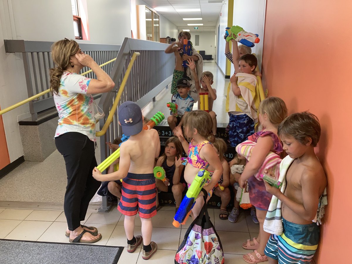 Getting ready for a water fight with grade 1 ⁦<a href="/OyenSchool/">Oyen Public School</a>⁩