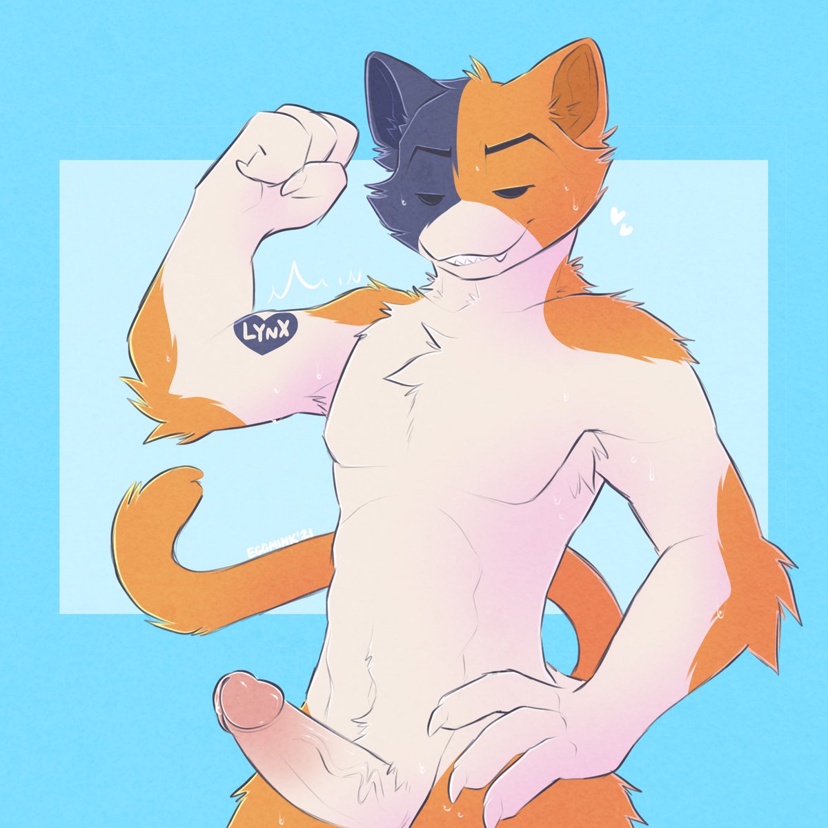 nsfw My take on Meowscles (I made him fluffier) .