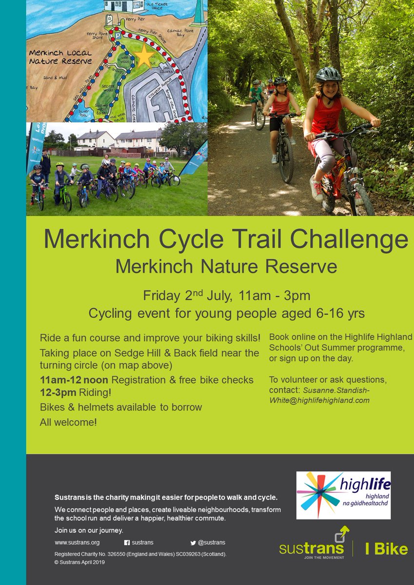 ibikeness's tweet photo. We are running the Merkinch Cycle challenge on Friday 2nd July, open to 6-16 year olds. Riders have a few attempts to beat their own time around an off-road cycle course. Sign up on the @HLHsocial Schools' Out Summer Programme or register on the day. Hope to see you there! https://t.co/lCokxWMVVO