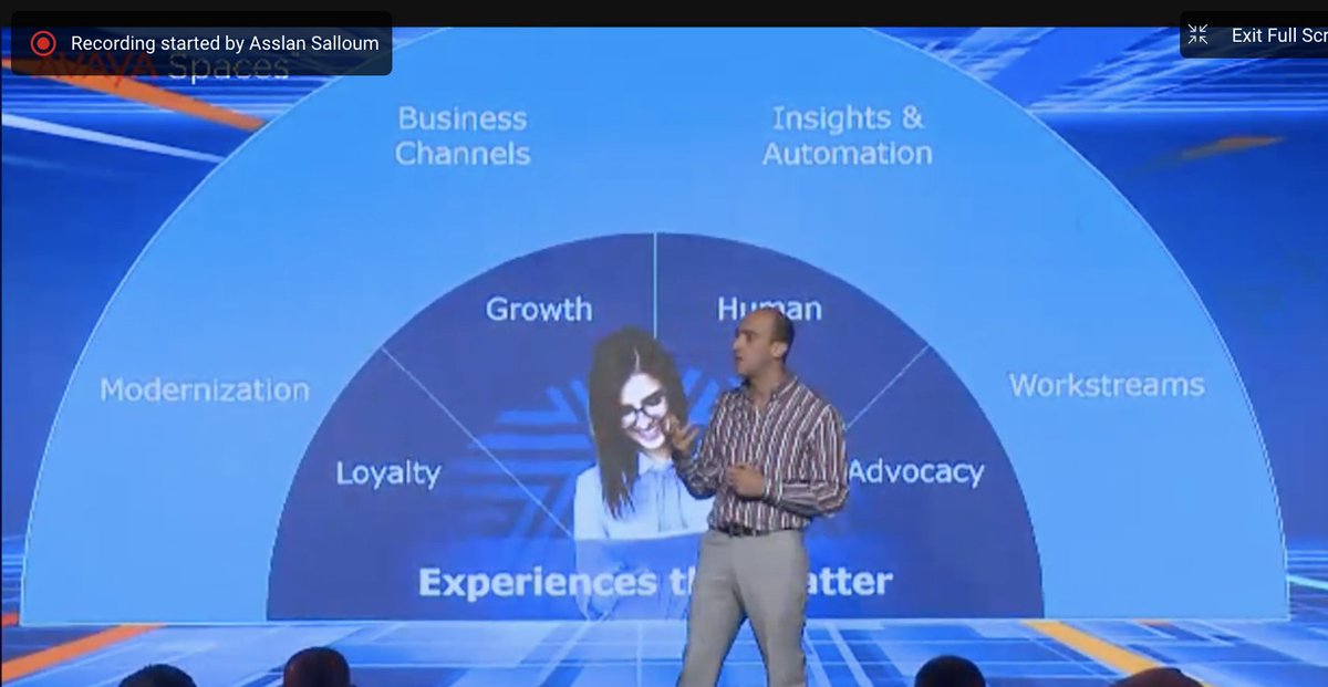 blairplez's tweet photo. Hearing from @Afhelmy on how @Avaya designed Avaya OneCloud platform powered by UCaaS, CCaaS, and CPaaS to let customers add programmable capabilities to enhance and modernize business applications. #CXOReconnect #ExperiencesthatMatter @Avaya_MEA @Avaya #CX #custserv #cctr https://t.co/rePCGWEEYn