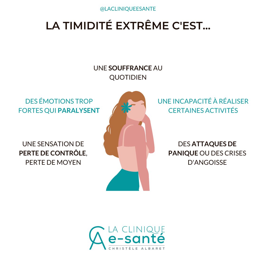 Christl_Albaret's tweet image. 👉 La timidité est normale. Lorsque l'on a une confiance en soi solide, elle se manifeste occasionnellement et de façon saine.
​
⁉️ ​Faites le test: Ai-je confiance en moi ?
​go.la-clinique-e-sante.com/confiance-en-s…
​
​#confianceensoi #confiance #timide #timidite