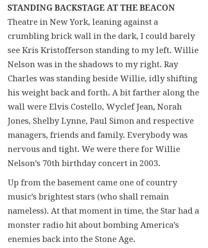 Happy Birthday to Kris Kristofferson. Never forget that he called out Toby Keith on his bullshit. 