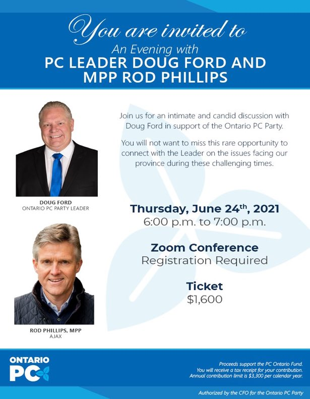 🤨 New Minister of LTC with the Premier having an intimate discussion for just $1600/ticket! We know who will pay that-the execs &amp; stakeholders of private LTC homes! 
4,000 seniors died under this govt! Families grieving so add insult to injury 😡#onpoli 
#VoteFordOut2022